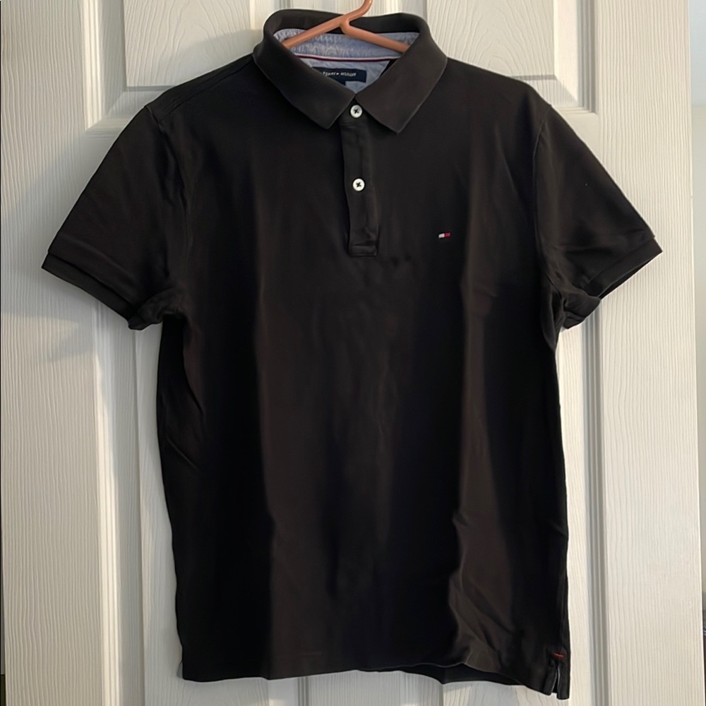 Tommy Hilfiger Black Polo Shirt Classic Design